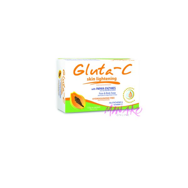 Gluta C Skin Lightening with Papaya Exfoliants Face & Body Soap (135g)