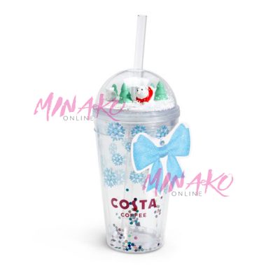 Costa Coffee Snow Globe Glitter Cup (450 ml)