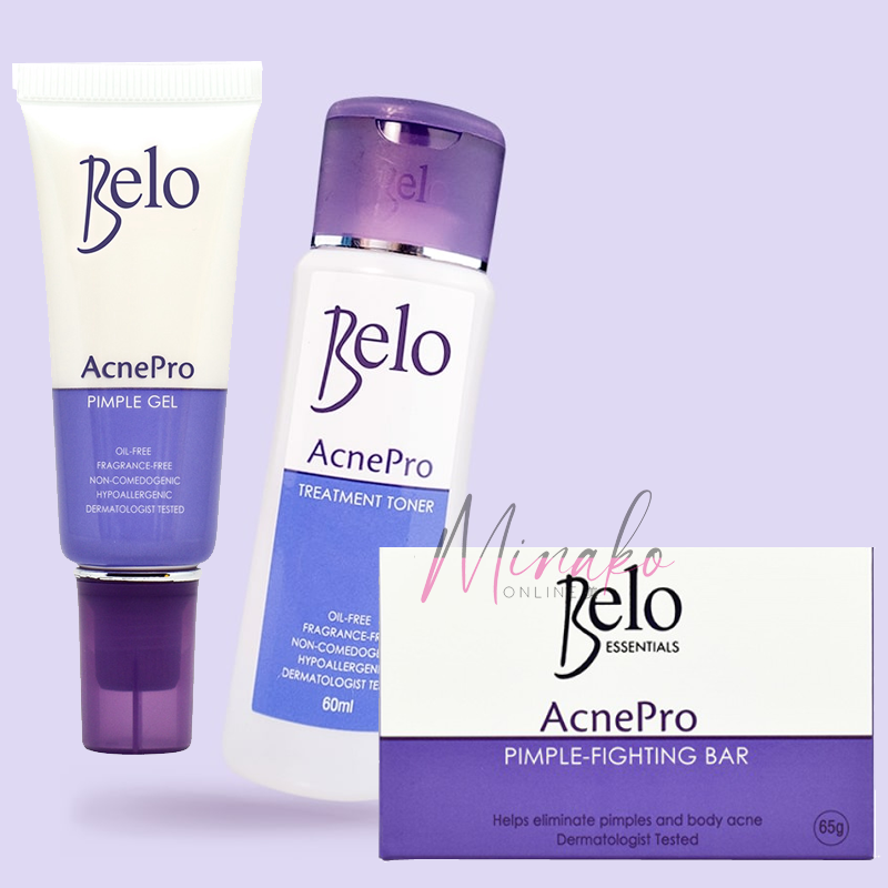 Belo Essentials Acne Pro Pimple Fighting Set - Soap, Gel & Toner