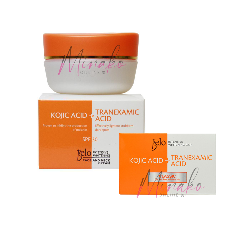 Belo Intensive Whitening Face And Neck Cream SPF30 (50g) & Whitening Soap (65g)