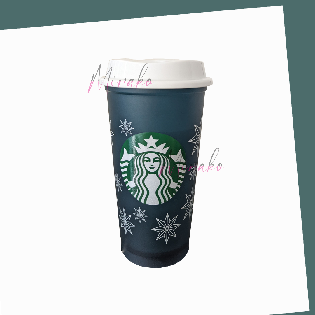 Starbucks Colour Changing Snowflakes Design Reusable Cup Green / Red Grande (473 ml)
