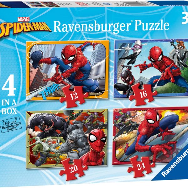 Marvel Spider-Man 4 In A Box Puzzle Ravensburger